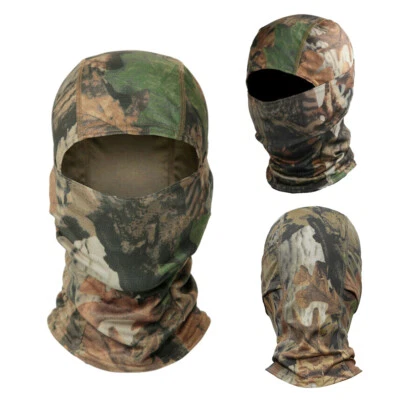 Balaclava Ski Mask Camouflage Windproof Real Tree Face Mask Hinged Hunting Hood - Image 1 of 4