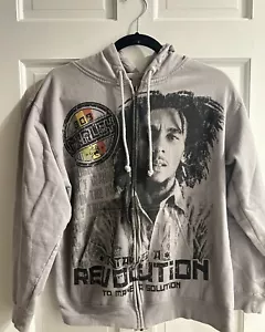 Bob Marley M IT TAKES A REVOLUTION ZION ROOTSWEAR Hoodie Sweatshirt Zip # 6455 - Picture 1 of 4