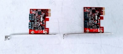 Lote de 2 tarjetas controladoras StarTech PEXSAT32 2 puertos SATA 6 Gbps PCI Express SATA Foto 1 de 3