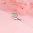 2.50 Ctw Round Cut Moissanite Open Leaf Shape 925 Sterling Silver Birthday Ring