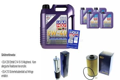 LIQUI MOLY, SCT GERMANY INSPEKTIONSKIT FILTER LIQUI MOLY ÖL 9L 5W-40 für BMW 7er E38 740i iL 750i