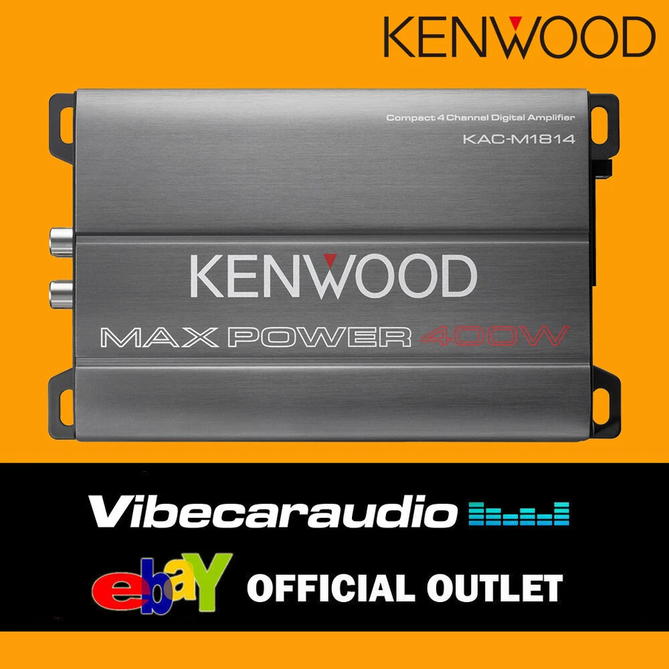 Kenwood KAC-M1814 - Amplificador Maine compacto de 4 canales - 45 vatios RMS x 4 nuevo en caja Foto 1 de 1
