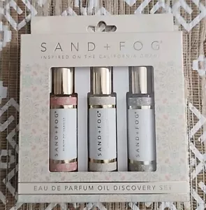 SAND + FOG 3p SET Eau De Parfum Oil Rollerball Perfume VANILLA MUSK Sands FLEUR - Picture 1 of 2