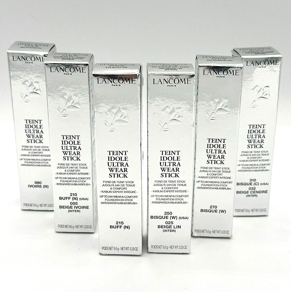 Lancome Teint Idole Ultra Wear Stick 24H w Kabuki Brush Pick Shade New in Box - Image 1 of 1