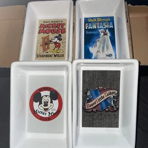 Disney Pottery Barn Vintage set of 4 ceramic appetizer plates with tray - Picture 1 of 20