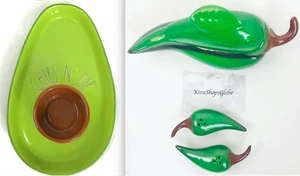 Rae Dunn "Chips n Dip" Platter/Serving Dish New + Jalapeno Pepper Set Free Ship - Picture 1 of 12