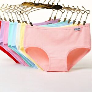 3,5,7 Pack Womens Briefs Lady Underwear Cotton Panties Assorted Colors Prints