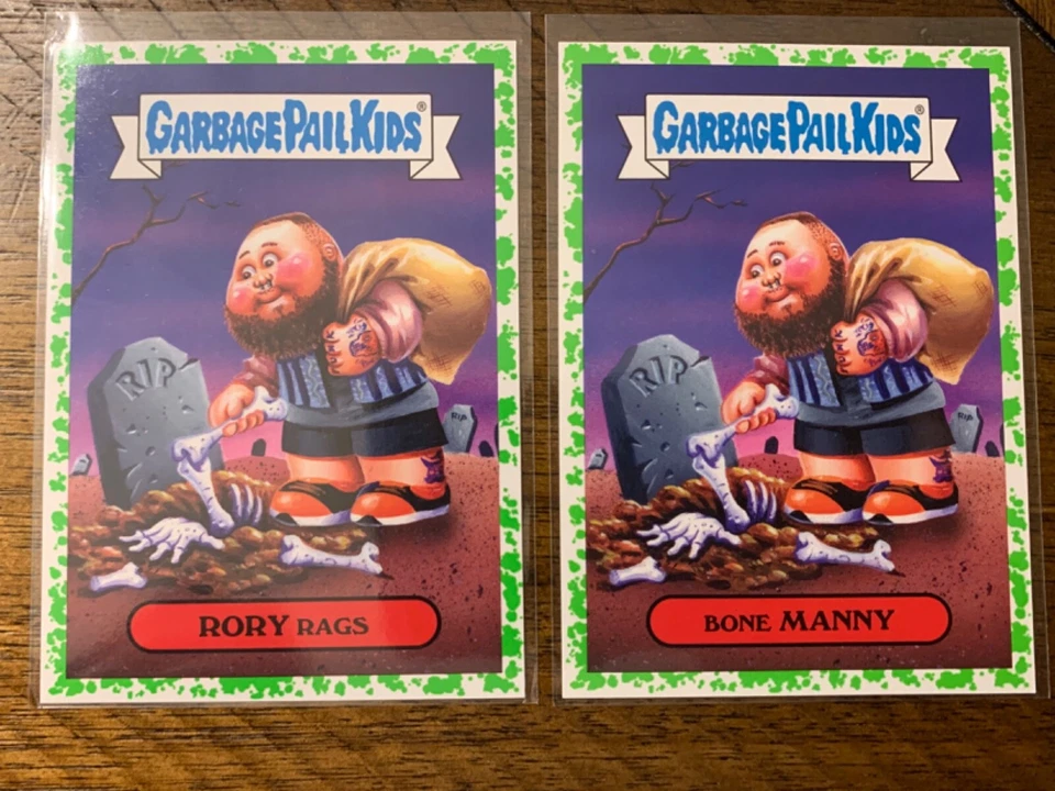 2017 GPK BATTLE OF THE BANDS RORY RAGS & BONE MANNY GREEN BORDER PAIR - Image 1 of 1