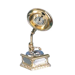 GRAMMOPHON MIT UHR - Bild 1 von 1