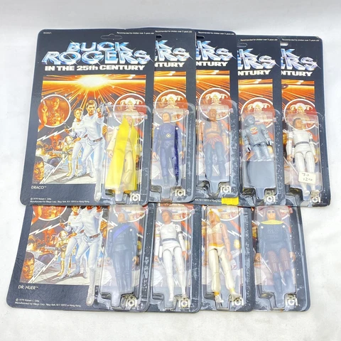 MEGO Buck Rogers 1979 Complete Set of 9 Action Figures Sealed on Card Cover