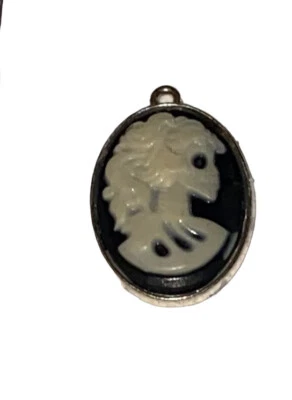 Gótico Dama Steampunk Calavera Colgante Dije Día de Muertos Dama Esqueleto Camafeo Foto 1 de 2