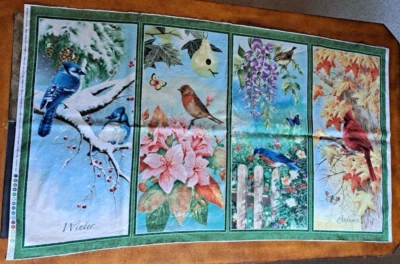 Panel de tela Songbirds of the Season Bluebird Jay Cardinal Giordano Foto 1 de 4