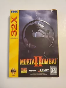 CARRO DE CAJA Mortal Kombat 2 II (Sega 32X, 1994) y TARJETA DE REG SIN PROBADO MANUAL BONITO - Imagen 1 de 9