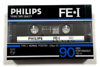 PHILIPS FE*I 90 casete de audio vintage cinta en blanco sellada Hecho en Bélgica Tipo I Foto 1 de 2