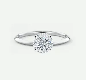 IGI F/VS 3 Ct Round 14K White Gold Diamond Solitaire Engagement Ring Lab Grown - Picture 1 of 5