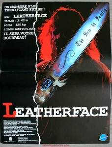 LEATHERFACE Massacre à la Tronçonneuse 3 Affiche Cinéma Movie Poster Jeff Burr - Bild 1 von 1