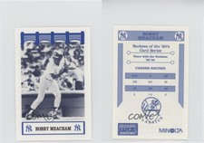 1992 The Wiz/Minolta New York Yankees of the '80's Bobby Meacham Bob Meacham