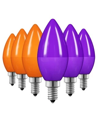 EDISHINE Vintage Candle LED Bulbs, Orange Dimmable C35 E12 Base, 60W Equivalent - Image 1 of 4