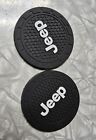 2 Pieces Black Jeep Logo Car Cup Coasters