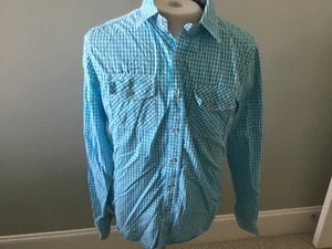 Sunday Work Clothers blau weiß kariert Herren Hemd M Medium NYC Langarm  - Bild 1 von 3