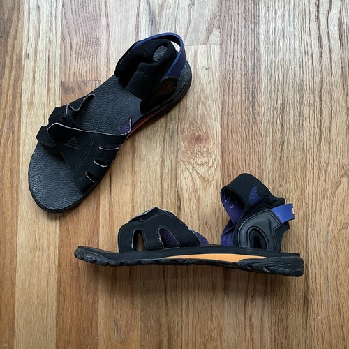 Sandali uomo vintage anni '90 OG 1993 Nike ACG Umpqua Deschutz neri blu rosa taglia 9