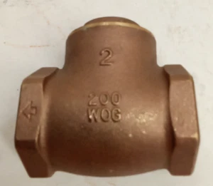 Smith Cooper 1739191 Series NL 2" Brass Threaded Swing Check Valve 200 WOG - Picture 1 of 7