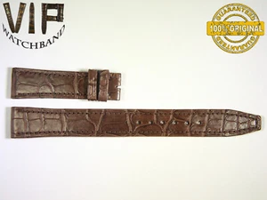 NEW A35937 OEM Authentic IWC strap 18 mm croco  BROWN IWA35937 XL - Picture 1 of 2