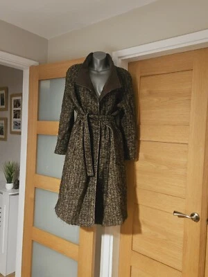 Stunning El Corte Ingles Virgin Wool Alpaca And Mohair Coat Size Uk16 - Image 1 of 4