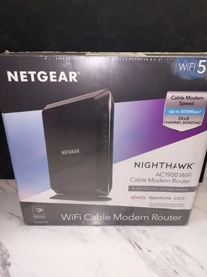 Netgear Nighthawk AC1900 Wifi Cable Modem & Router In One (C7000) Factory Sealed - Image 1 of 4