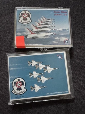 Mint 2 Sets Top Pilot USAF US AIR FORCE Thunderbirds 1991 (14 Card set) Military - Image 1 of 3