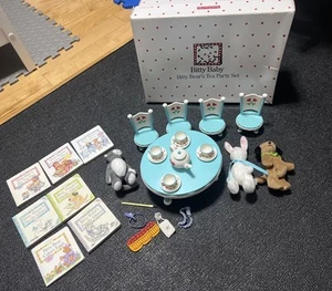 Bitty Bear American Girl Tea Party Set 7 Books 3 Animals Bundle Table Chairs Etc - Picture 1 of 7
