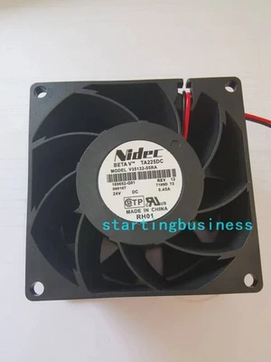 1pc Nidec V35132-55RA 8038 8CM 24v 0.45A  2-wire  Inverter Cooling Fan - Image 1 of 3