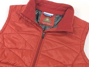 Columbia Omni Heat Vest Men XL Red Puffer Insulated Zip Mock Advanced Repellency - Picture 1 of 13
