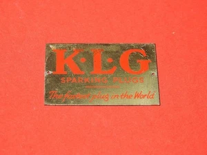 BASSETT LOWKE 1920-30er SPUR O WEISSBLECH EISENBAHN SCHILD "K.L.G ZÜNDKERZEN" - Bild 1 von 3