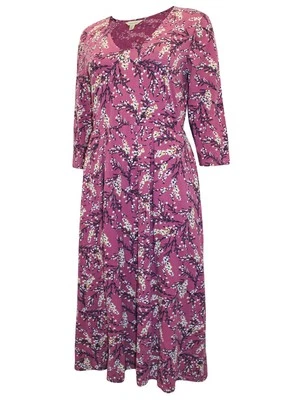 Ex-Seasalt Midi Dress Helena HEATHER SKETCH BUDDLEIA Sizes 12R 14R 16R 24R 18T - Image 1 of 4