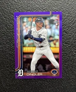 2025 Topps Chrome DILLON DINGLER Purple Refractor Rookie RC #’d /250 SP! *Tigers - Picture 1 of 2