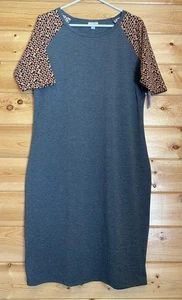 Lularoe Dress XL Julia Gray Short Sleeve  Casual NWT - Picture 1 of 13
