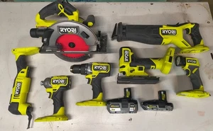 Ryobi 18v cordless power tool combo kit (GEN 2)+Ryobi barrel grip jigsaw+bits - Picture 1 of 2