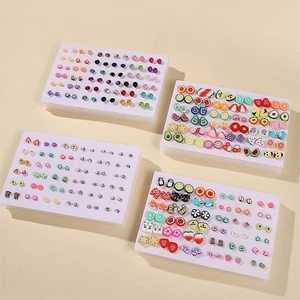 For Children Lightweight Summer Fruit Earrings 36 Pairs Safe Resin Studs - Picture 1 of 15