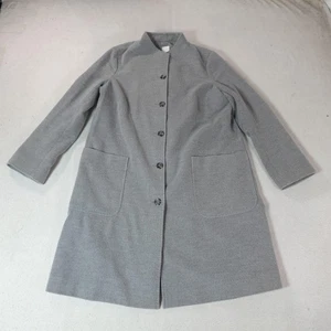 Cappotto J Jill donna grigio medio vecchio denaro topper cappotto auto patch top di lusso silenzioso - Foto 1 di 16