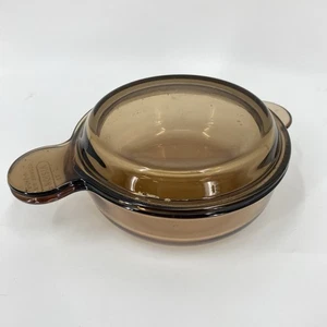 Vision Pyrex Corning Amber Grab It Glass Bowl With Lid V-240-B - Bild 1 von 4