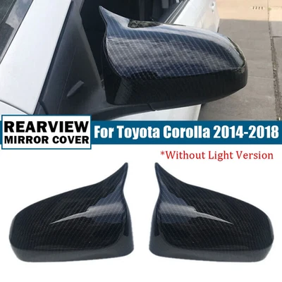 Tapa de cubierta de espejo retrovisor lateral bocina OX de fibra de carbono para Toyota Corolla 2014-2018 Foto 1 de 4