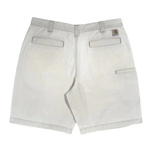 Carhartt Cream Beige Relaxed Fit Canvas Cargo Shorts W36 Workwear Jorts Skater - Picture 1 of 13