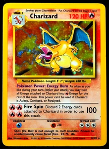 1999 Charizard 4/120 Base Set Pokemon Card MP+ - Picture 1 of 3