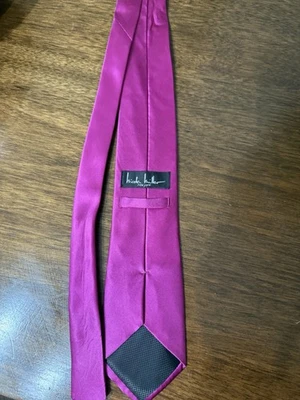 Corbata de seda rosa Nicole Miller para hombre Foto 1 de 4