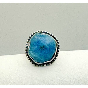 Larimar .925 Stone Sz 6 - 6.62 Grams - Beautiful Piece - Picture 1 of 4