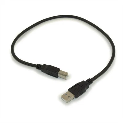 1ft USB 2.0 Certified 480Mbps Type A Male to B Male Cable  BLACK - Image 1 of 3