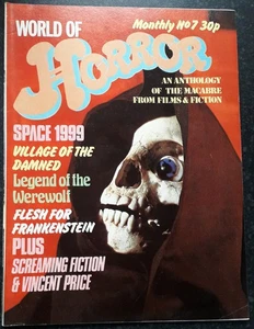 World of Horror #7 ORIGINAL RARE 1975 UK Magazine - Picture 1 of 21