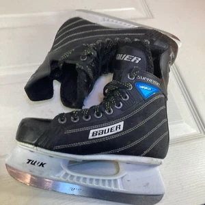 Bauer Enforcer Supreme Ice Hockey Skates Size Youth 2-7? US  Black, See Images - Bild 1 von 9