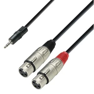3 m Y-Adapterkabel 3,5 mm Klinke stereo 2 XLR Buchnse female Y-Kabel Klinke XLR - Bild 1 von 1